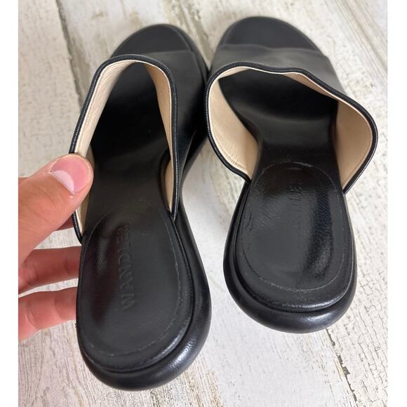 Wandler Women’s 35.5 / US 5 Julio Black Leather Mules Italian Designer Heels New - Picture 5 of 8